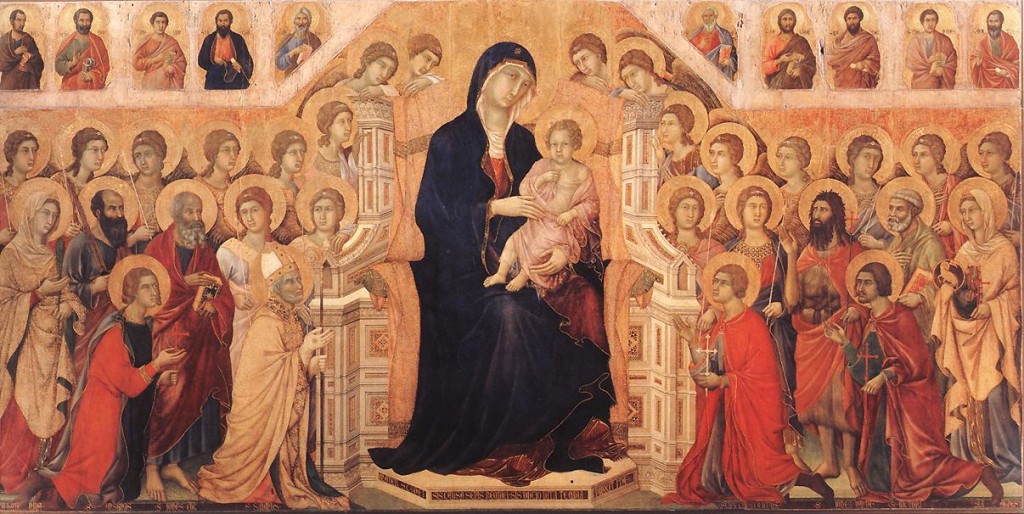 Duccio di Buoninsegna, Maestà, 1308-1311, Tempera su tavola, 211 x 426 cm, Museo dell’Opera del Duomo, Siena